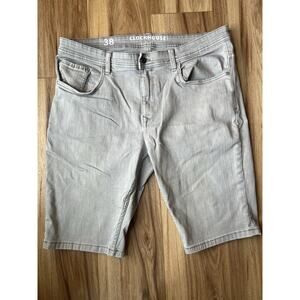 Clockhouse C&A Slim Mens 38 Light Grey Shorts Sporty Casual